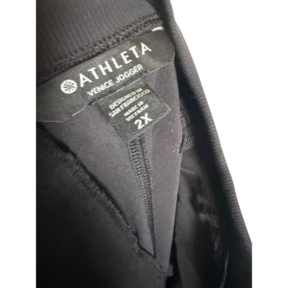 Athleta Venice Black Athleisure Athletic Travel Lounge Jogger Pants Plus Size 2X - Picture 7 of 8
